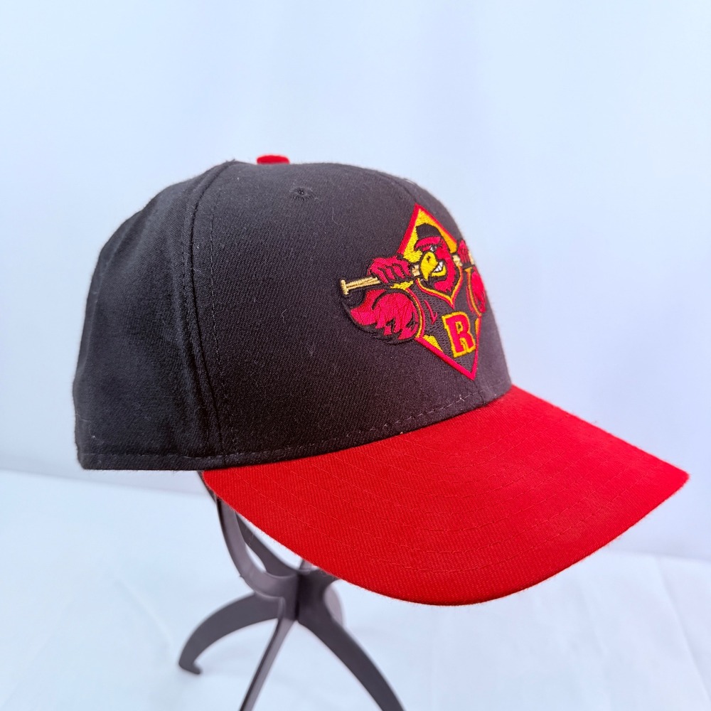 Vintage Rochester Red Wings New Era Snapback Hat MiLB Baseball‎ Cap Black Red
